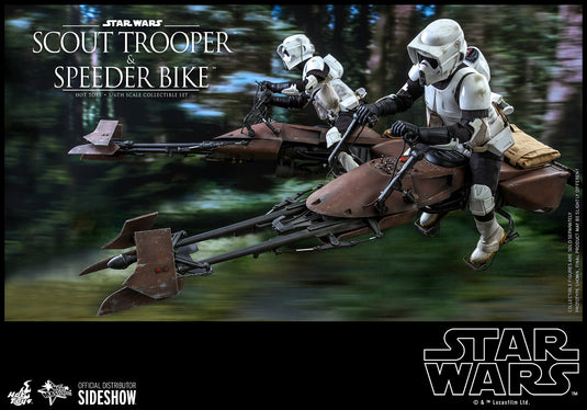 Hot Toys - Star Wars Movie Masterpiece Series - Star Wars: Return of the Jedi - Scout Trooper and Speeder Bike