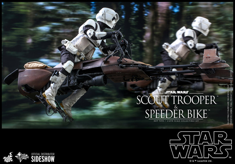 Load image into Gallery viewer, Hot Toys - Star Wars Movie Masterpiece Series - Star Wars: Return of the Jedi - Scout Trooper and Speeder Bike
