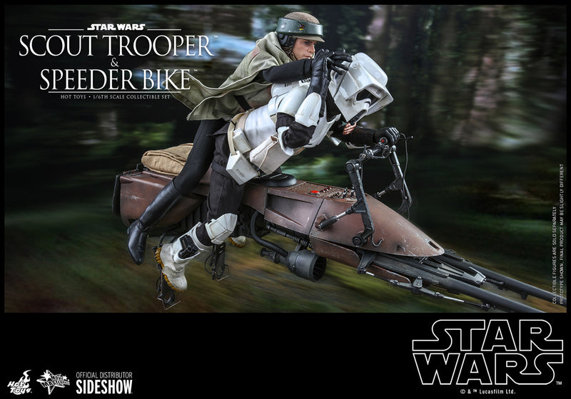 Load image into Gallery viewer, Hot Toys - Star Wars Movie Masterpiece Series - Star Wars: Return of the Jedi - Scout Trooper and Speeder Bike

