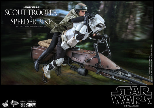 Hot Toys - Star Wars Movie Masterpiece Series - Star Wars: Return of the Jedi - Scout Trooper and Speeder Bike