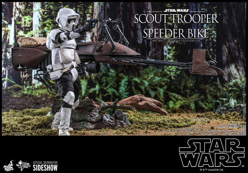 Load image into Gallery viewer, Hot Toys - Star Wars Movie Masterpiece Series - Star Wars: Return of the Jedi - Scout Trooper and Speeder Bike
