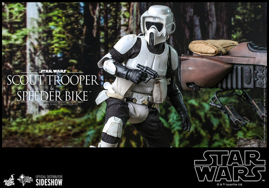 Hot Toys - Star Wars Movie Masterpiece Series - Star Wars: Return of the Jedi - Scout Trooper and Speeder Bike