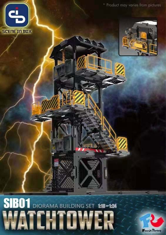 Load image into Gallery viewer, Fresh Retro: Scene in Box - SIB01 Watchtower Diorama Building Set
