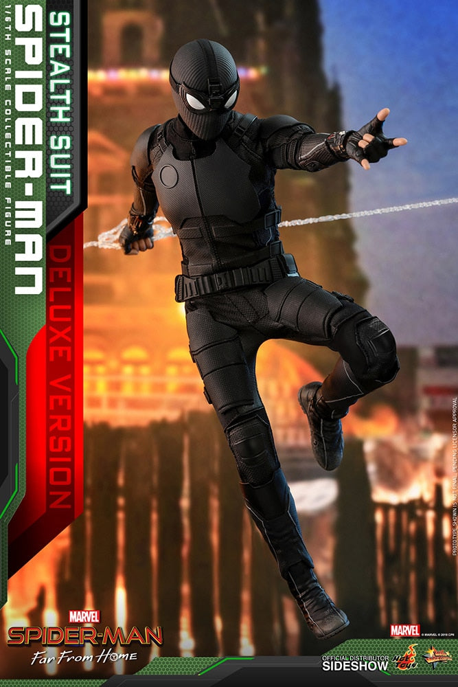 Load image into Gallery viewer, Hot Toys - Spider-Man: Far From Home - Spider-Man (Stealth Suit) Deluxe Version
