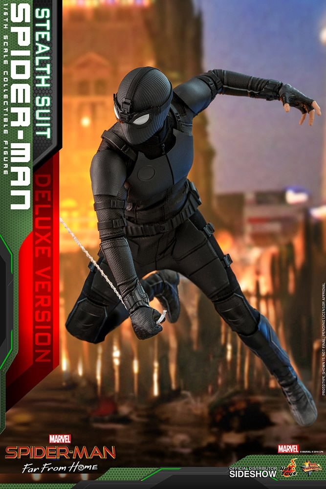 Load image into Gallery viewer, Hot Toys - Spider-Man: Far From Home - Spider-Man (Stealth Suit) Deluxe Version
