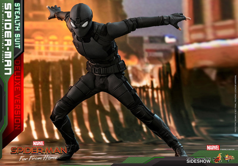 Load image into Gallery viewer, Hot Toys - Spider-Man: Far From Home - Spider-Man (Stealth Suit) Deluxe Version
