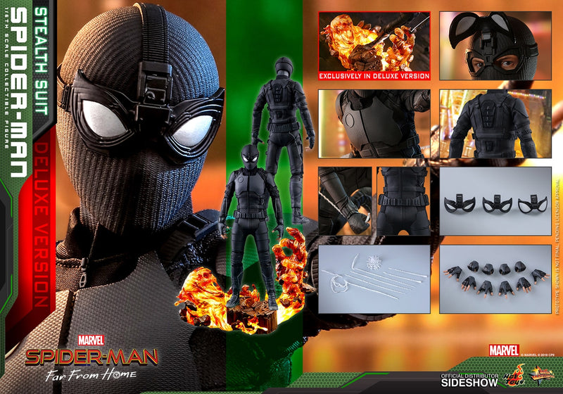 Load image into Gallery viewer, Hot Toys - Spider-Man: Far From Home - Spider-Man (Stealth Suit) Deluxe Version
