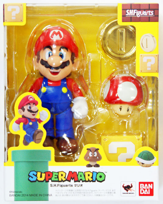 Bandai - S.H.Figuarts - Super Mario Action Figure Mario