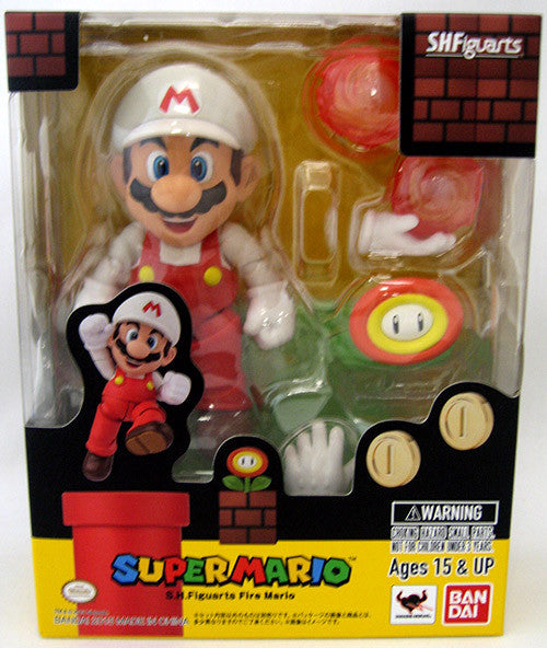 Bandai - S.H.Figuarts Super Mario Fire Mario Action Figure