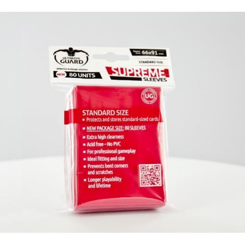 Ultimate Guard - Supreme Sleeves 80 Units - Red