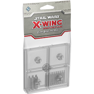 Fantasy Flight Games - X-Wing Miniatures Game Bases & Pegs (Clear)