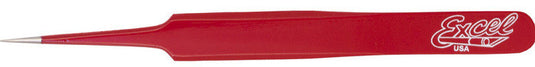 Excel - 30427 Precision Tweezers: Straight Point (Red)