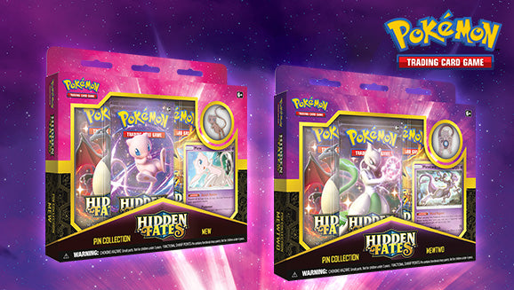 Load image into Gallery viewer, Pokemon TCG - Hidden Fates: Pin Collection Mewtwo/Mew

