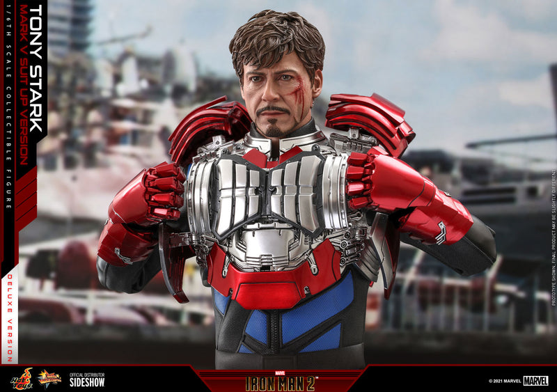 Load image into Gallery viewer, Hot Toys - Iron Man 2: Tony Stark (Mark V Suit Up Version) (Deluxe)
