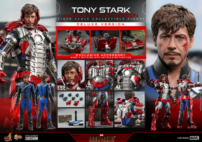 Load image into Gallery viewer, Hot Toys - Iron Man 2: Tony Stark (Mark V Suit Up Version) (Deluxe)
