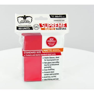 Ultimate Guard - Supreme Matte Sleeves - Red