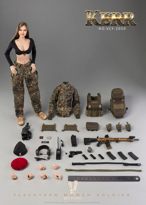 Load image into Gallery viewer, Very Cool - Flecktarn Women Soldier Kerr
