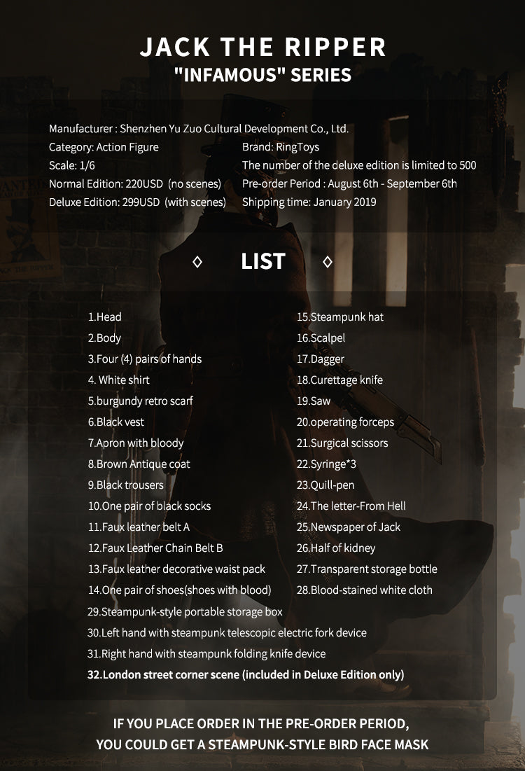 Load image into Gallery viewer, Ring Toys - Misty Midnight Jack The Ripper - Deluxe Version
